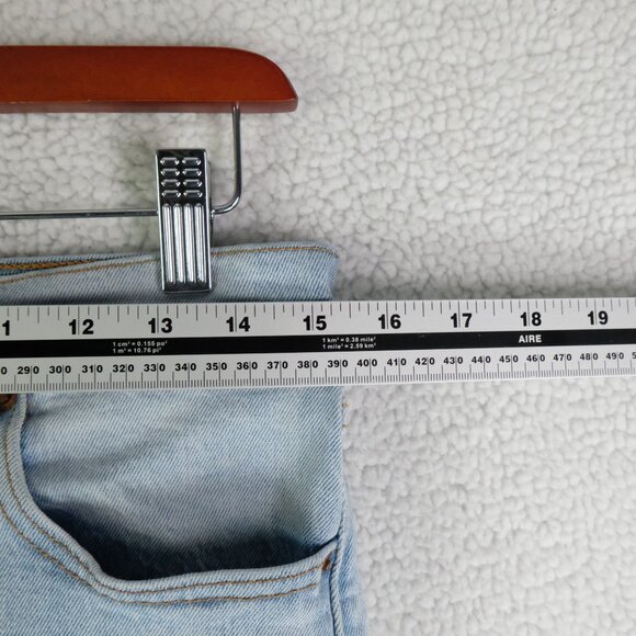 Levis 501S Jeans Womens 29 28L Blue Light Wash Straight Leg Button Fly - Picture 7 of 13